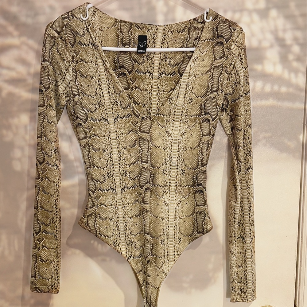 Animal print bodysuit